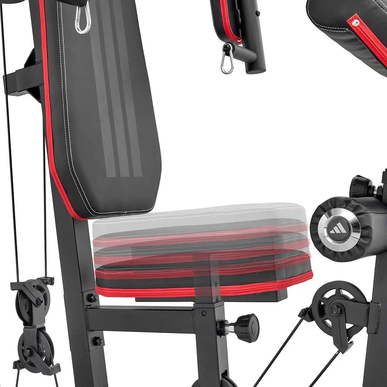 Appareils à charge guidée Home Gym - 70kg - Acier - Plaques - Presse jambes 6/7