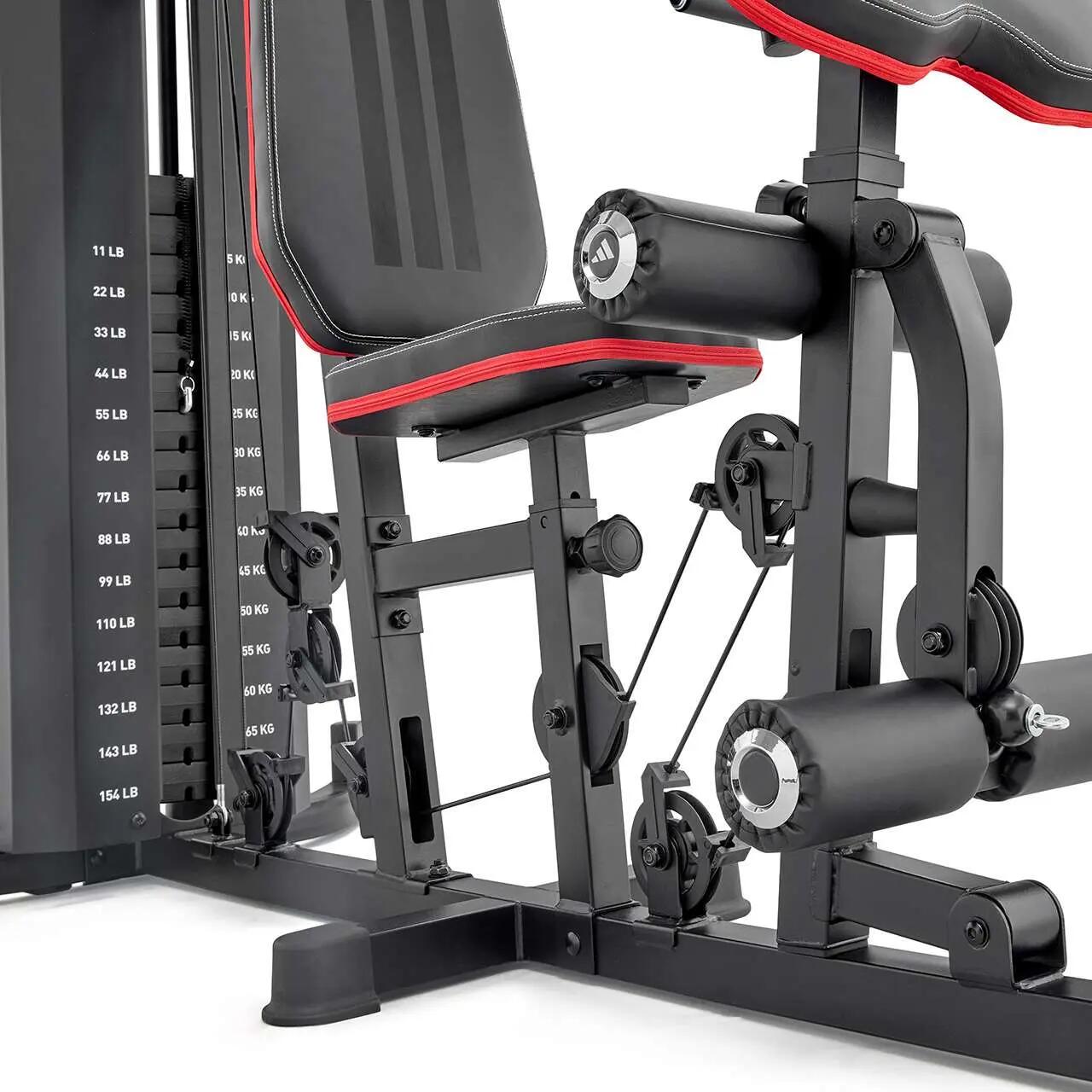 Appareils à charge guidée Home Gym - 70kg - Acier - Plaques - Presse jambes 5/7