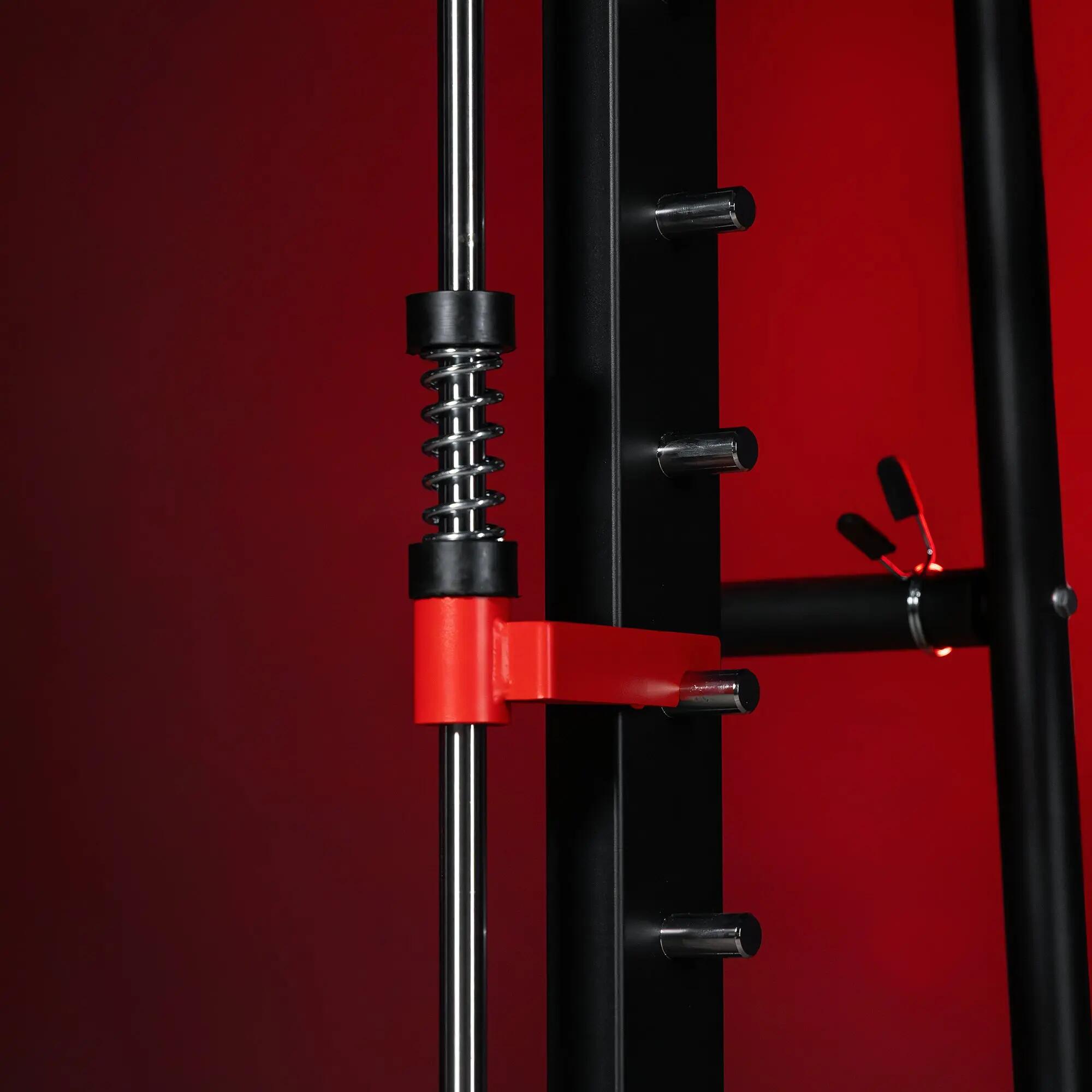 Power Rack Gorilla Sports 212 cm acier noir - 300 kg, rangement 5/12