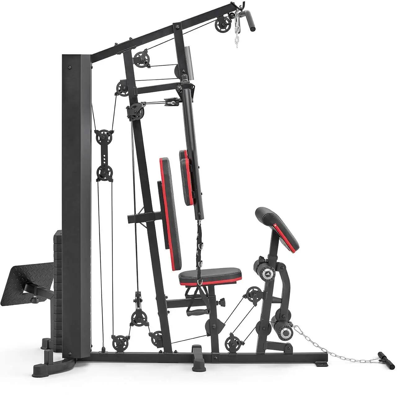 Appareils à charge guidée Home Gym - 70kg - Acier - Plaques - Presse jambes 4/7