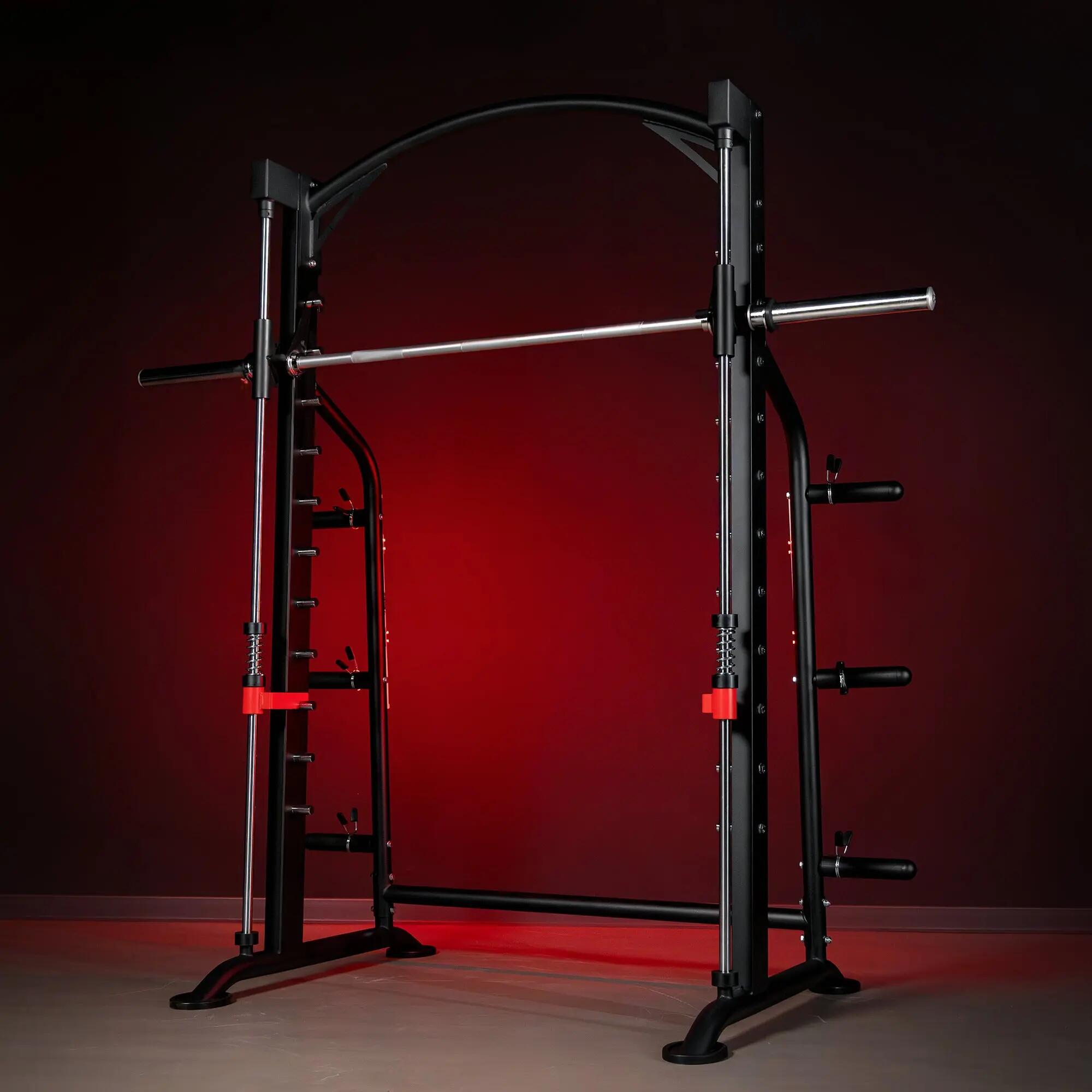 Power Rack Gorilla Sports 212 cm acier noir - 300 kg, rangement 4/12