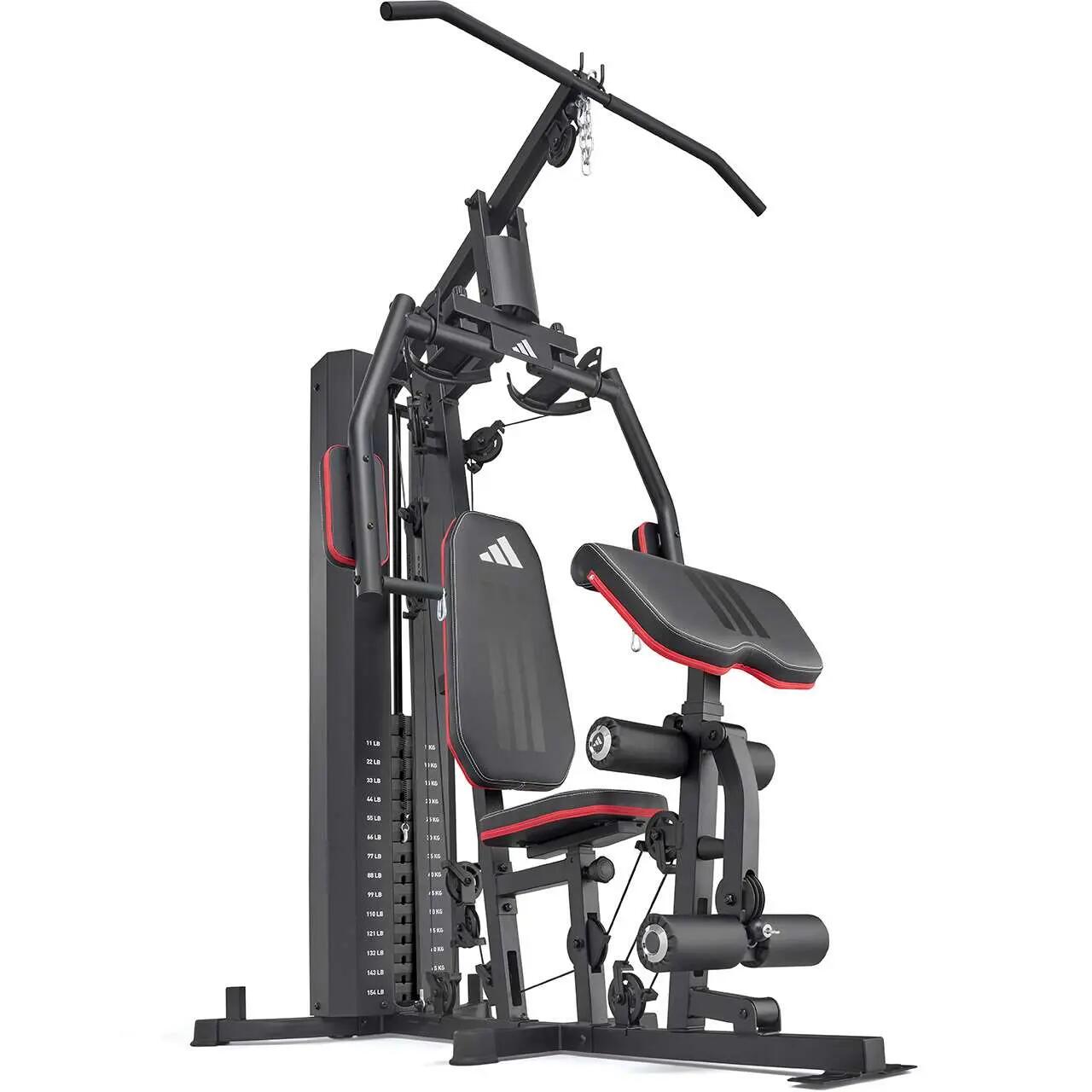 Appareils à charge guidée Home Gym - 70kg - Acier - Plaques - Presse jambes 2/7