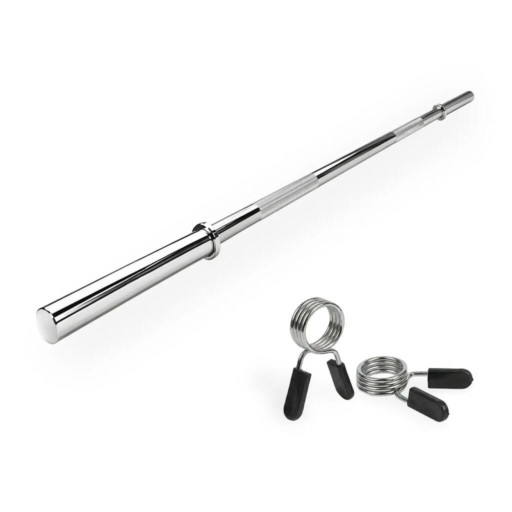 Barbell Bar - 120 cm - Spring Clip Lock - 30 mm