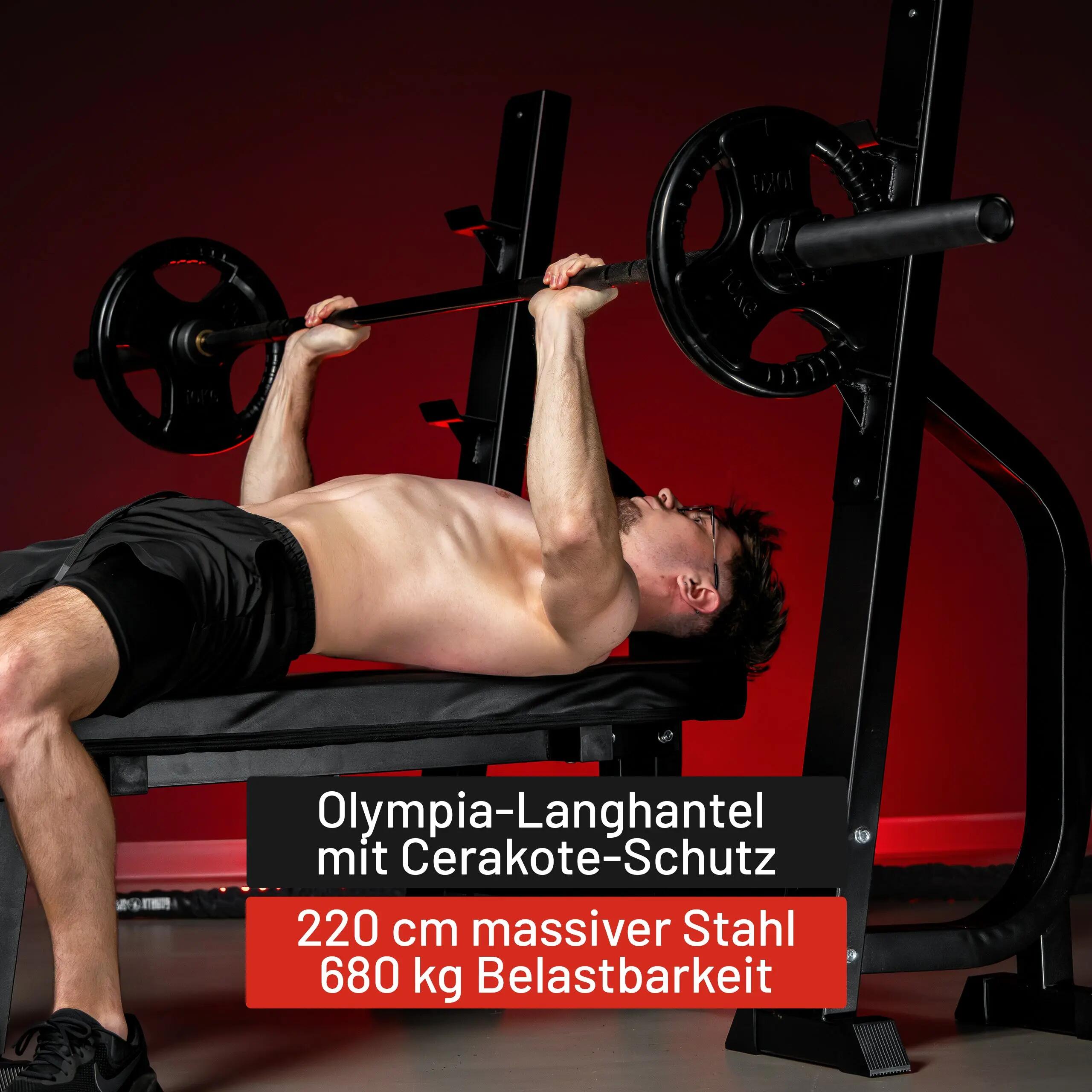 Barre d'haltérophilie Cerakote GORILLA SPORTS 220 cm 50 mm 20 kg 5/7