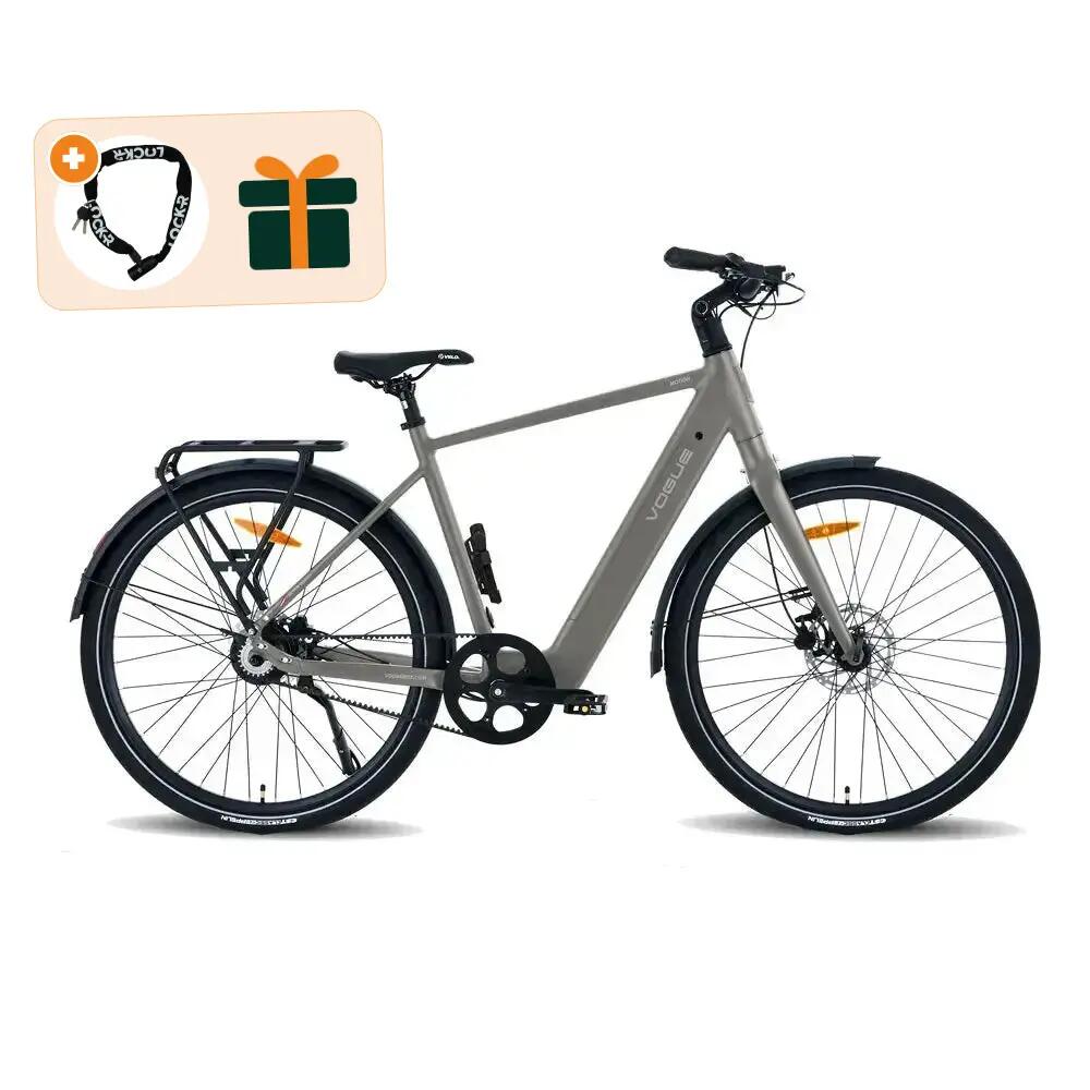 Motion - Elektrische Fiets - 28 inch - Matt Titanium Grey - Kettingslot cadeau 1/1