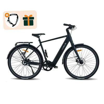Motion - elektrische fiets - 28 inch - matt black - kettingslot cadeau