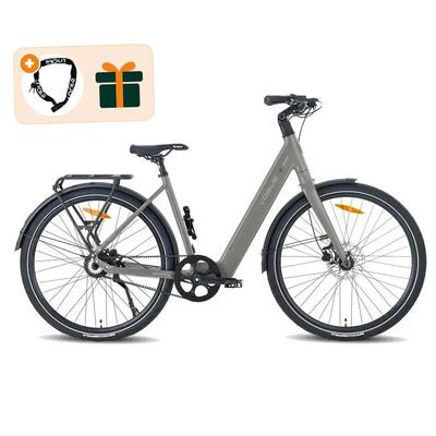 Motion - elektrische fiets - 28 inch - matt titanium grey - kettingslot cadeau
