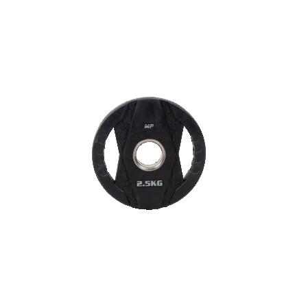 Disque de poids avec poignées - Caoutchouc - 2,5 kg