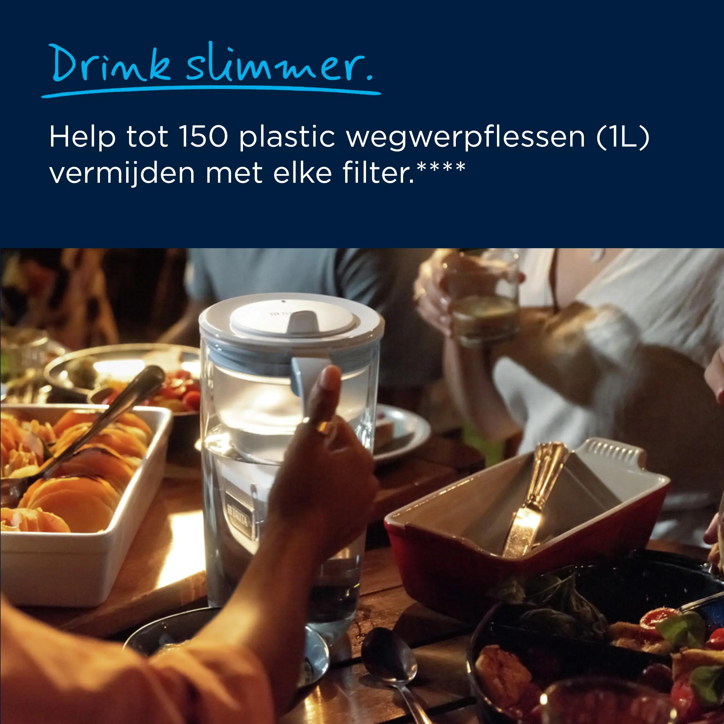 BRITA Glazen waterfilterkan 2.5L Blauw 4/7
