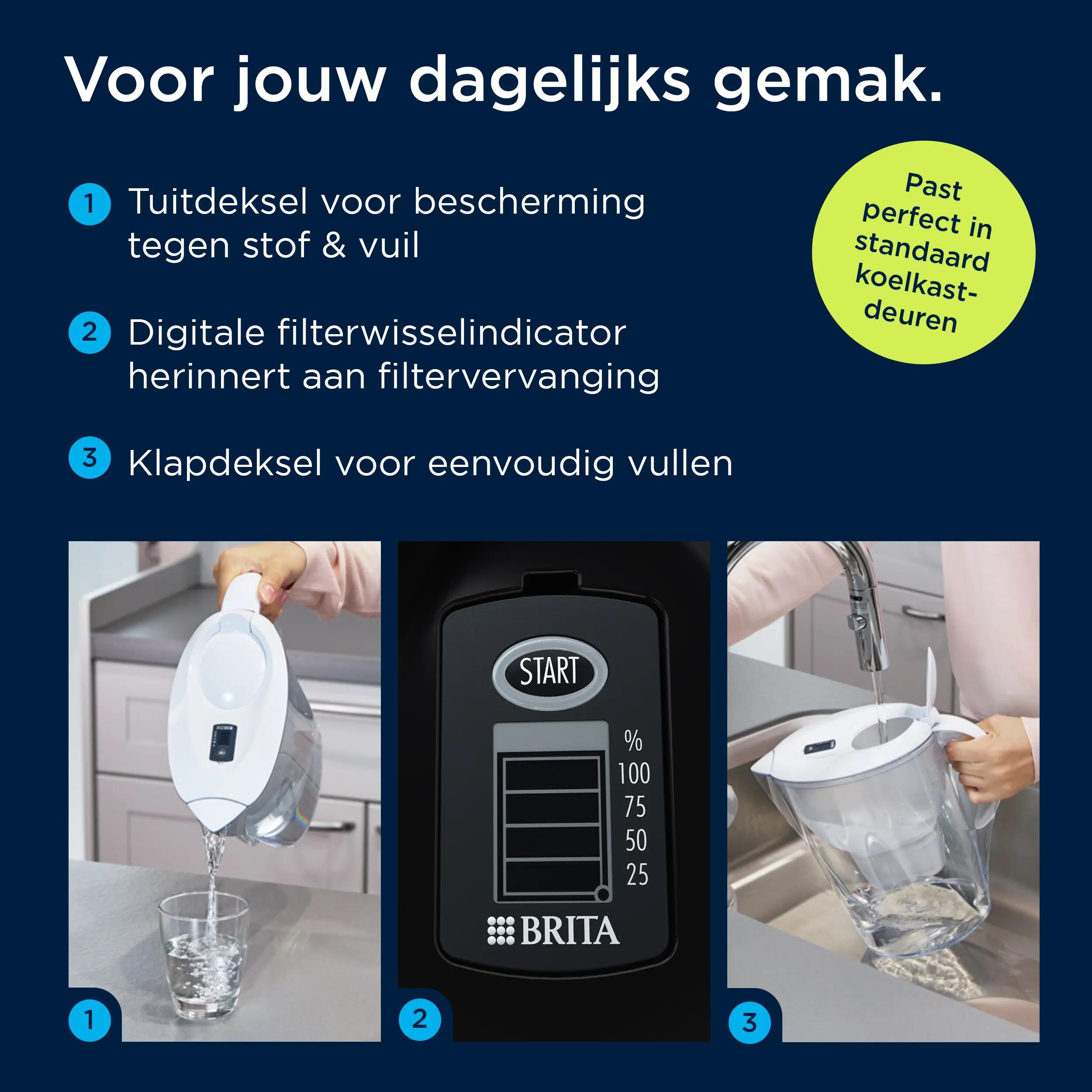 BRITA Waterfilterkan Marella Cool 2.4L Rood 3/7