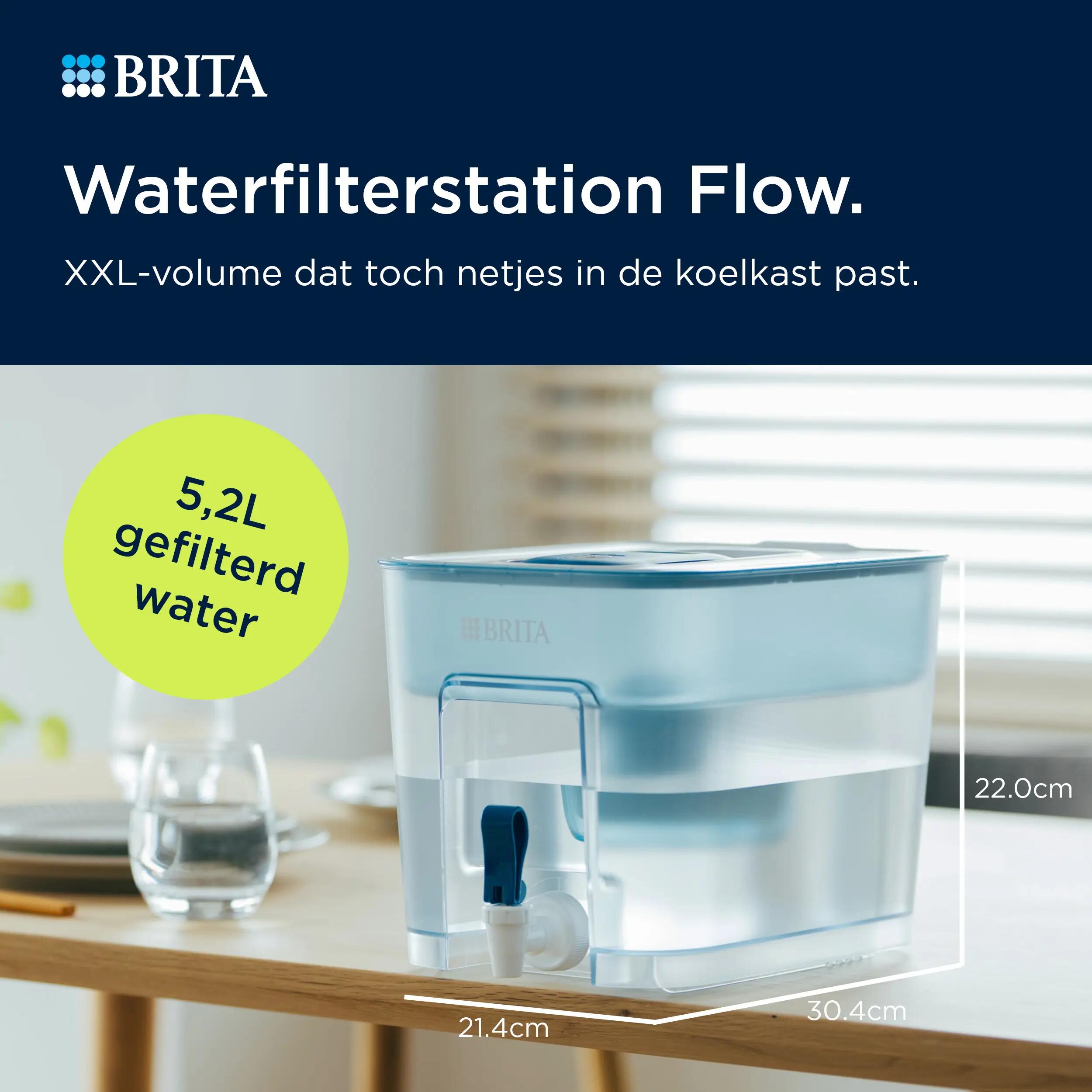 BRITA Waterfilterkan Flow 8.2L Blauw 2/7