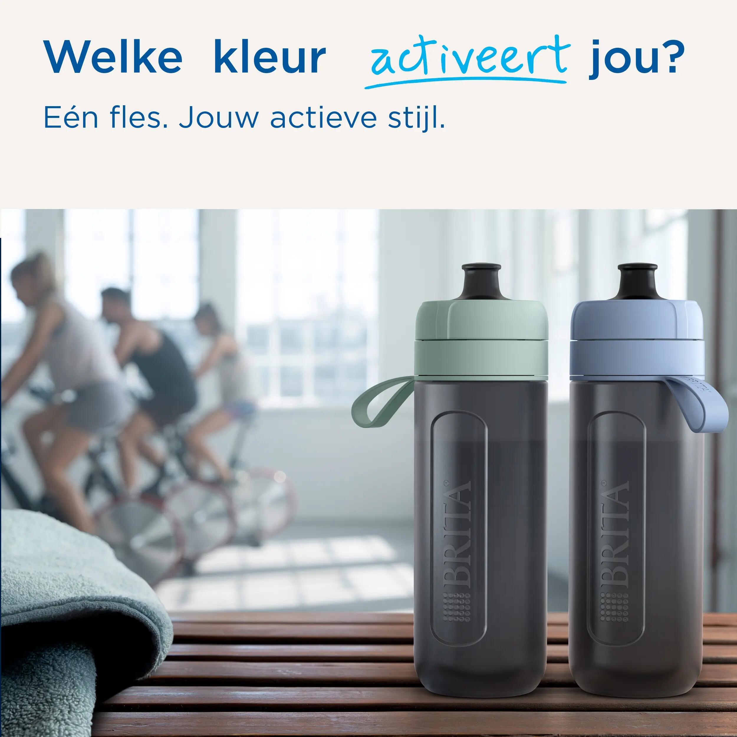 BRITA Waterfilterfles Active 0.6L Donkergroen inclusief 2 MicroDisc Single Unit 6/7