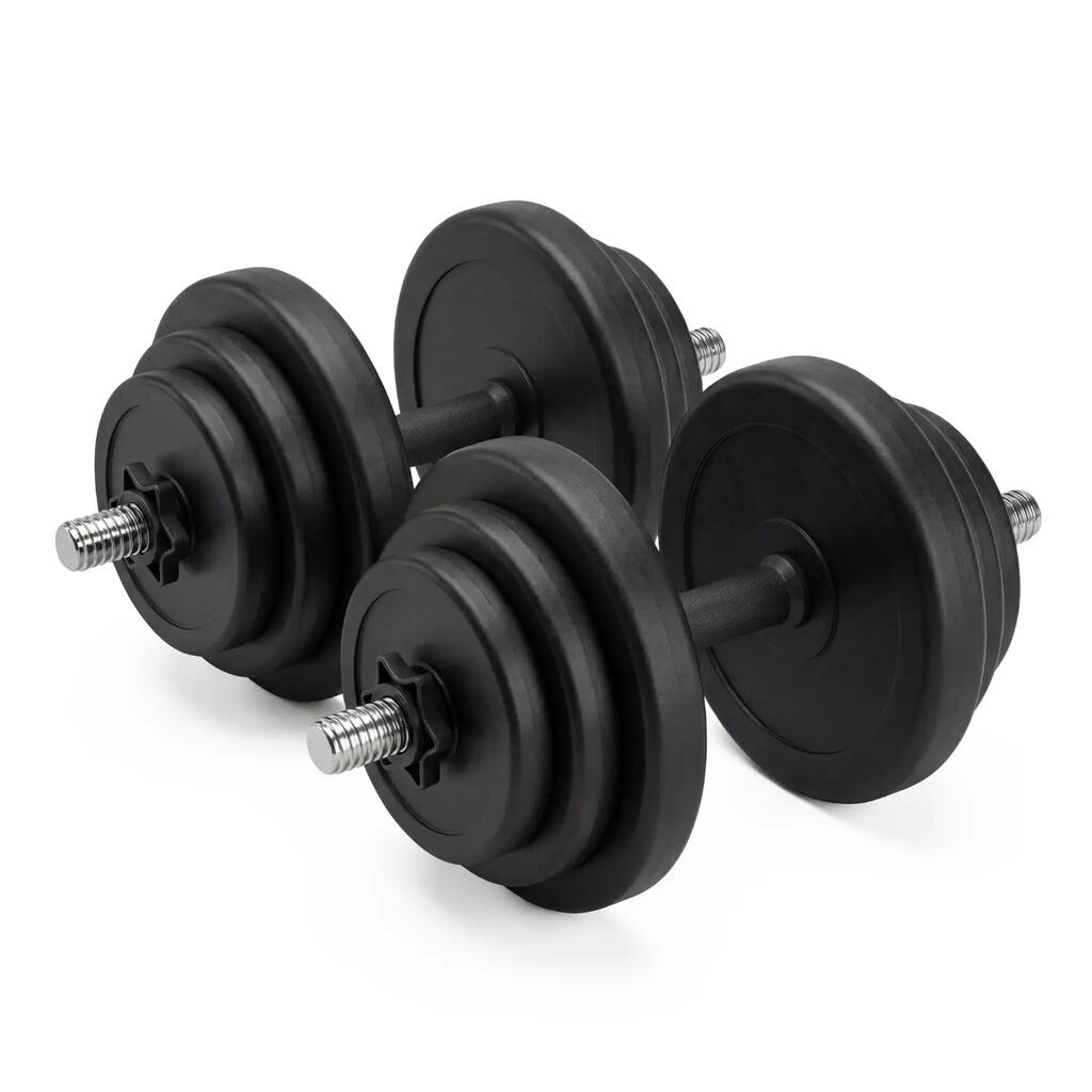 Adjustable Dumbbell Set - Vinyl - 2 x 14 kg (28 kg)