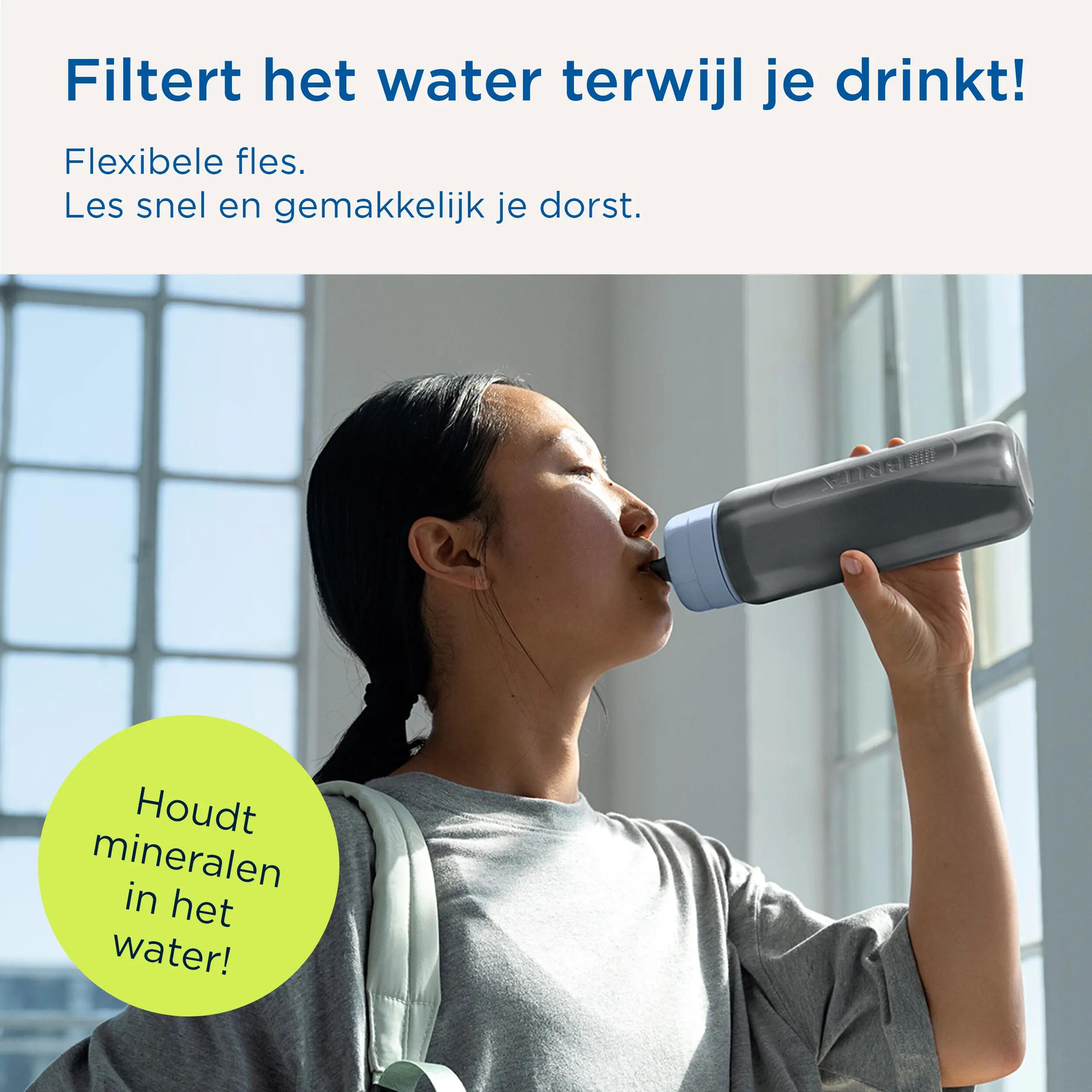 BRITA Waterfilterfles Active 0.6L Donkergroen inclusief 2 MicroDisc Single Unit 3/7
