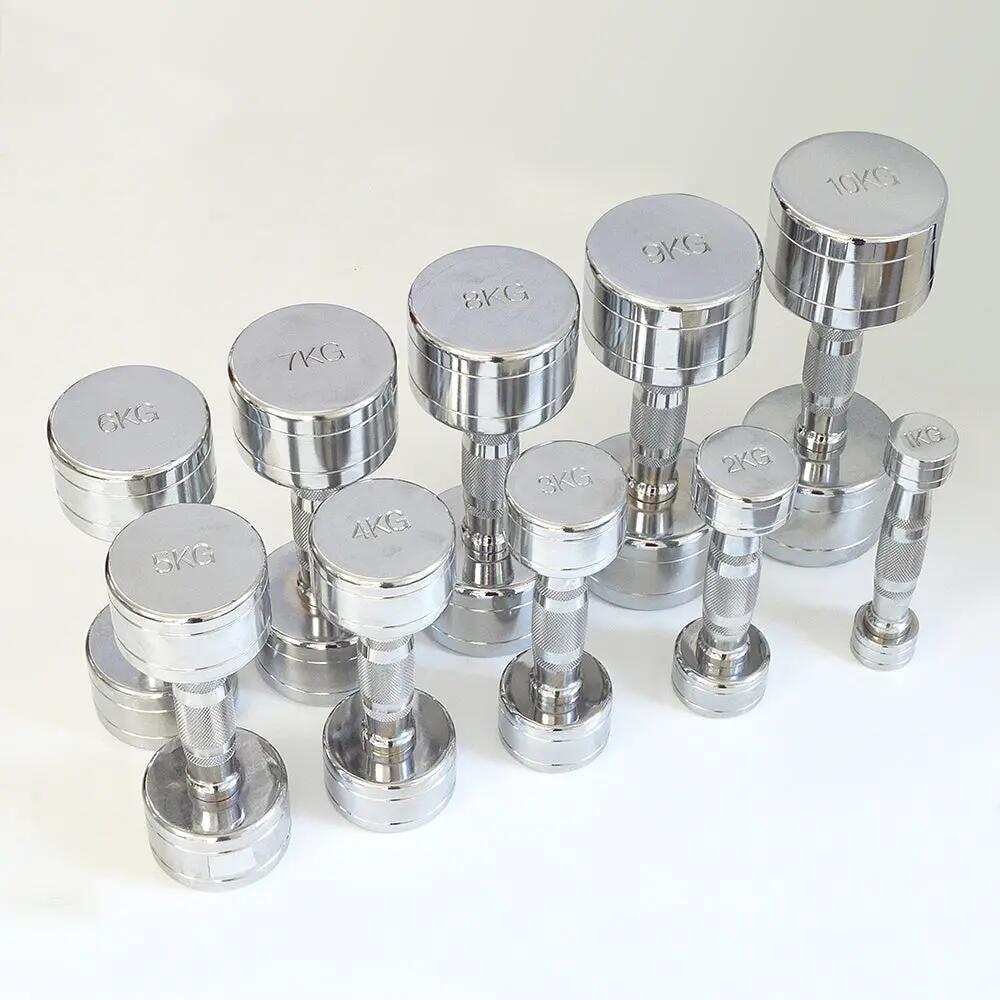 Haltères chromées CHDU2 pour fitness et musculation 3/3