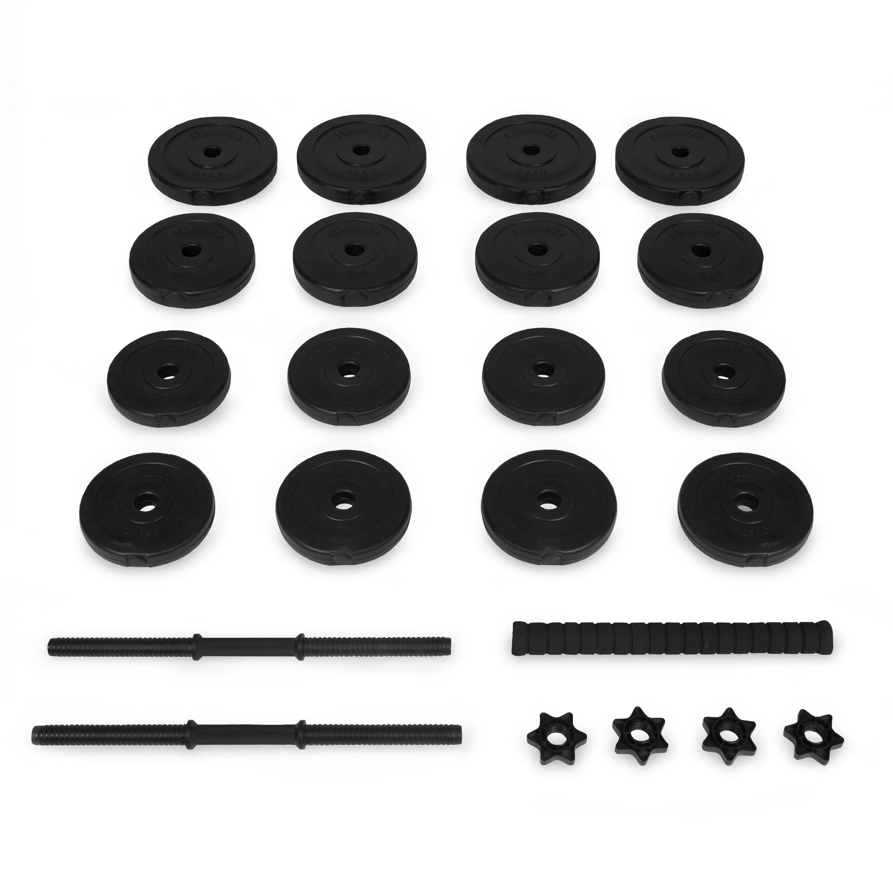 Ensemble d'haltères réglables - Ensemble 2 en 1 - 30 kg - Vinyle 7/7