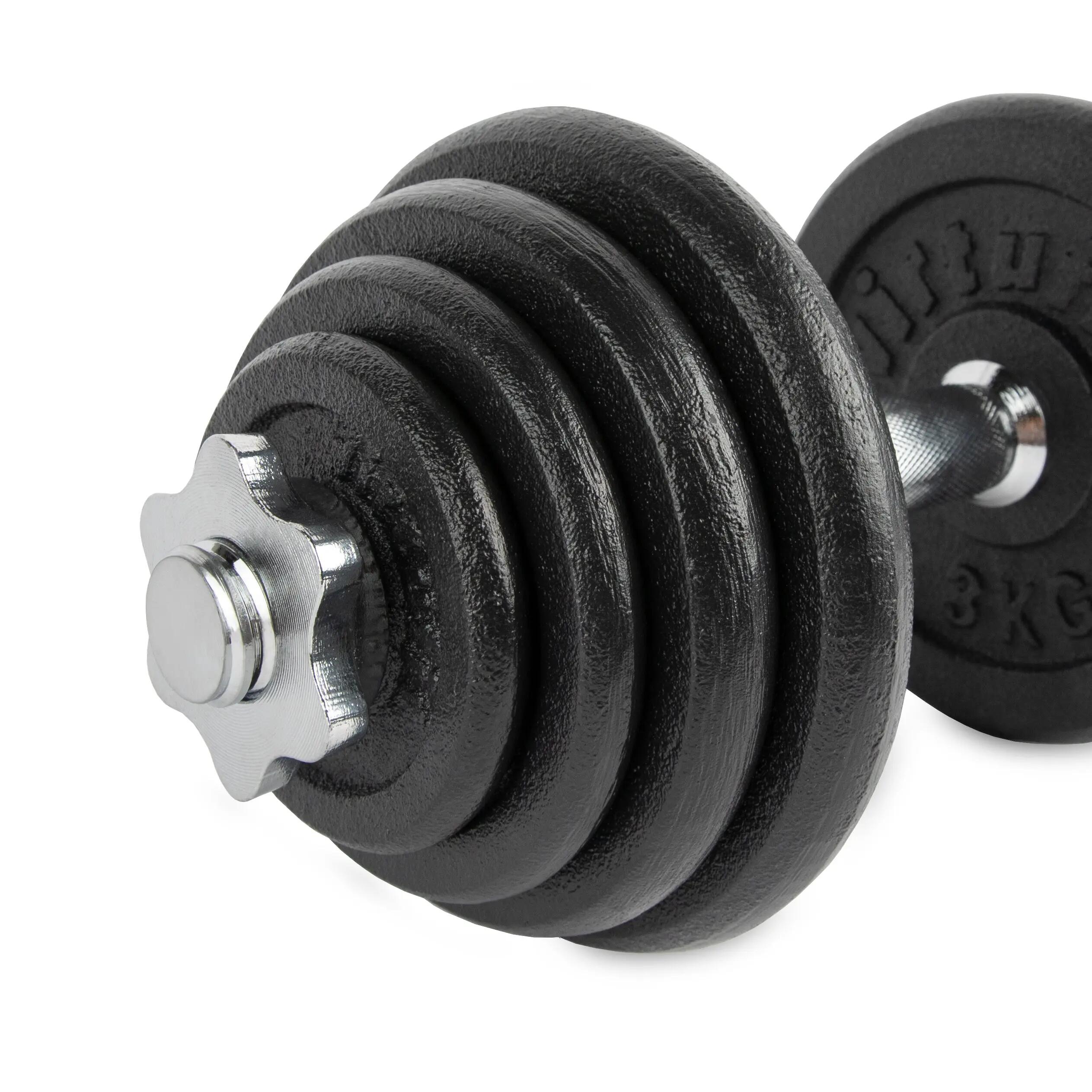 Verstelbare Dumbbellset Pro - Halterset - Gietijzer - 1 x 15 kg 2/7