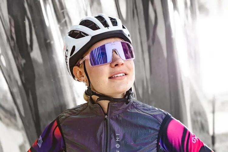 Okulary przeciwsłoneczne na rower TREZADO PICA OLOR fotochromowe purpurowe 4/5
