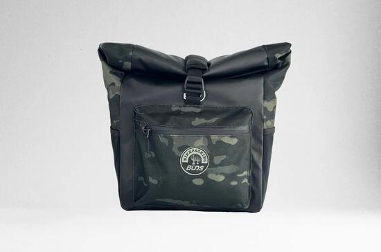 Geïsoleerde bikepacking stuurtas 10 L - zwart/camo - HANDLEBAR BAG