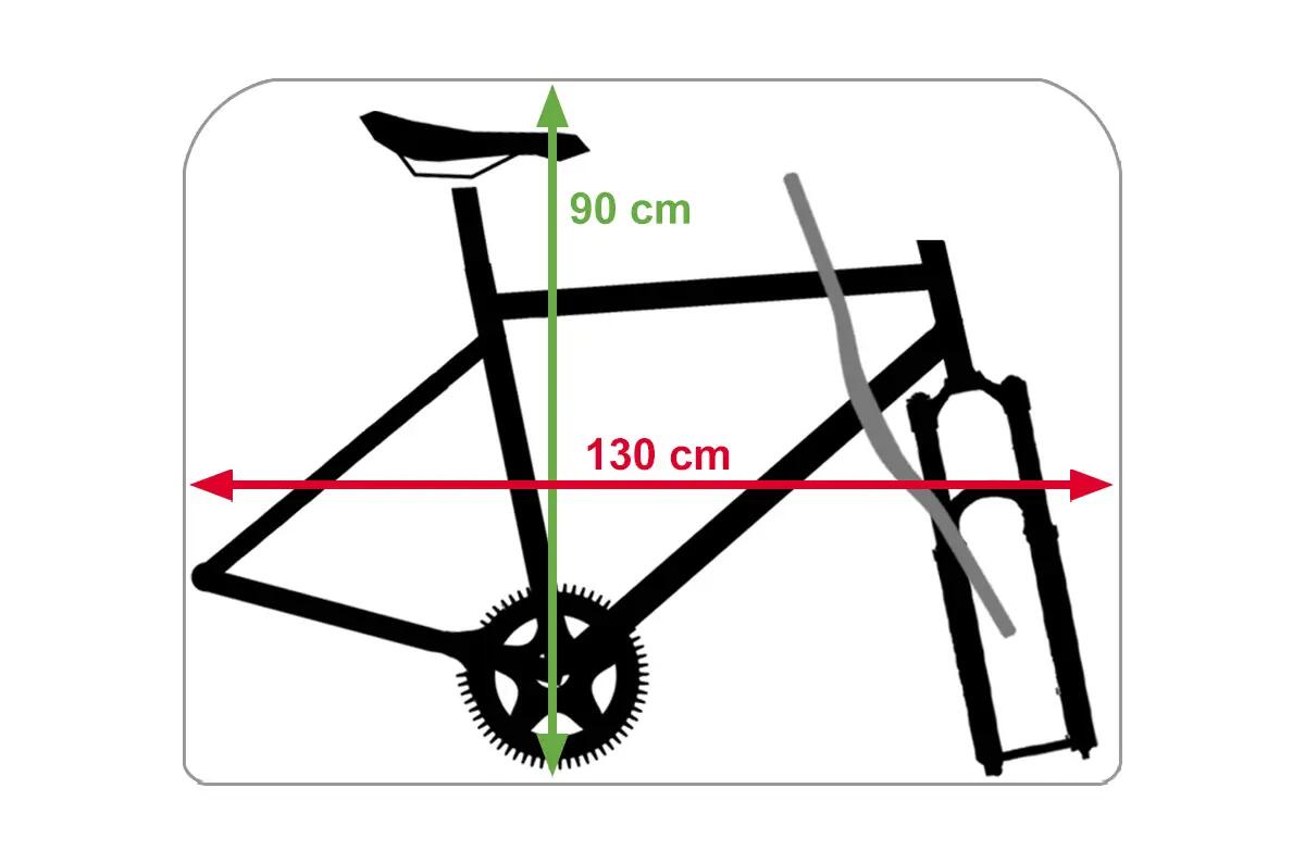 Capa de bicicleta ultraleve para comboio 130 x 90 cm amarela - TRAINBAG LIGHT 9/9