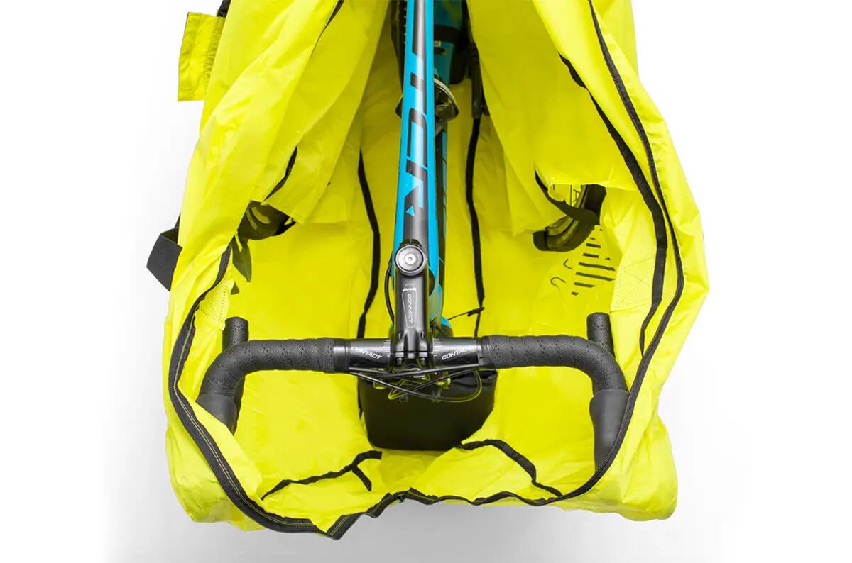 Capa de bicicleta ultraleve para comboio 130 x 90 cm amarela - TRAINBAG LIGHT 5/9