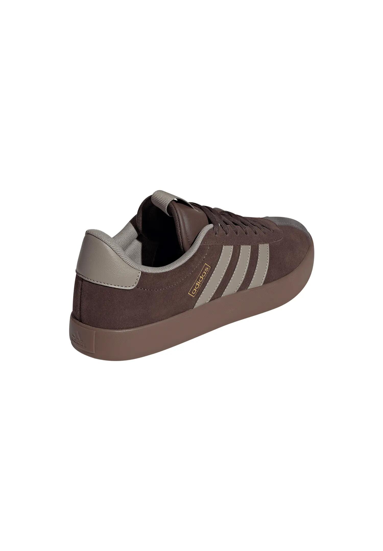 adidas VL Court 3.0 Sneaker Leder Schnürschuhe Maron 5/14