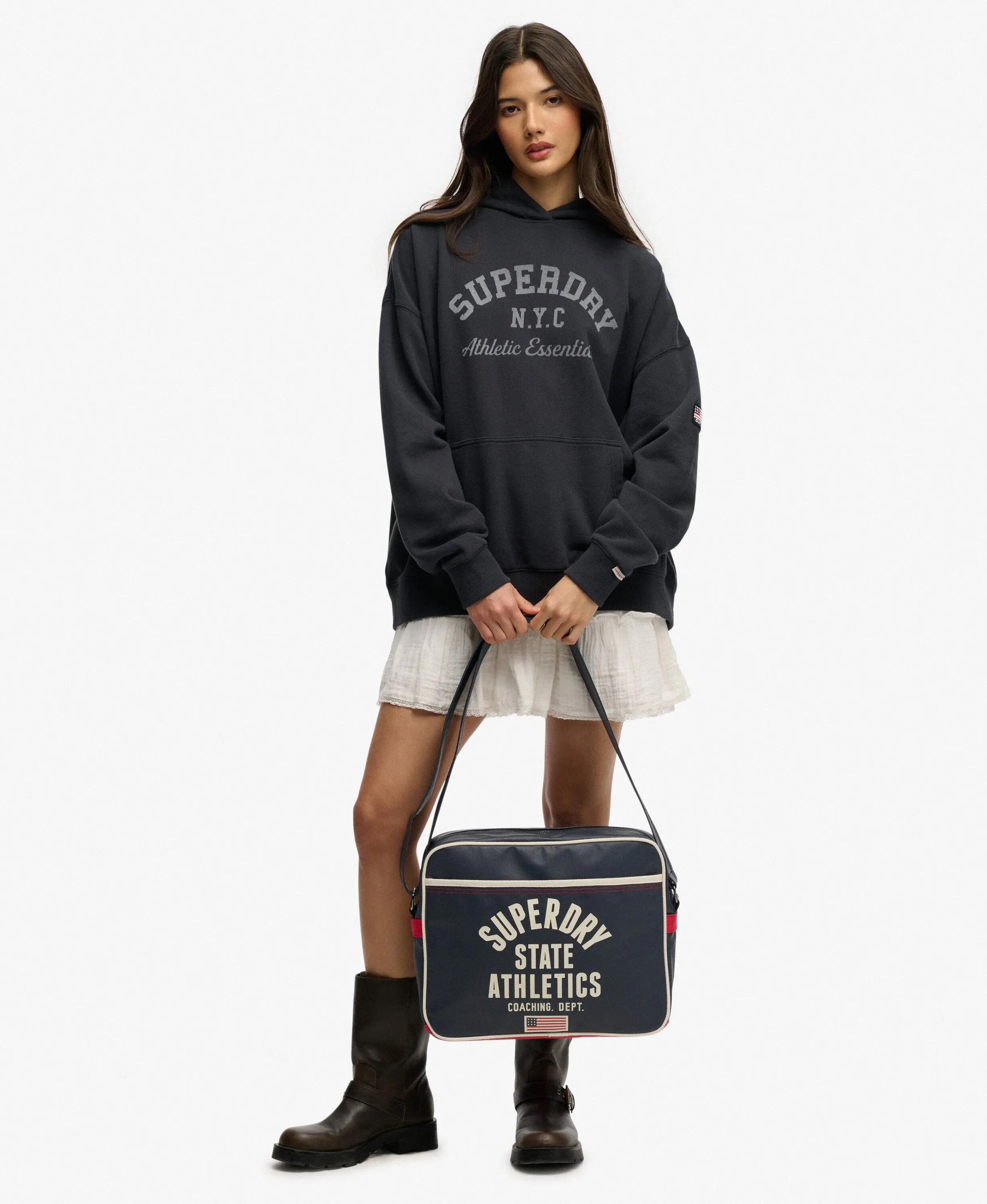 superdry Retro Alumni Messenger Bag – Polyester, Eclipse Marineblau 5/7
