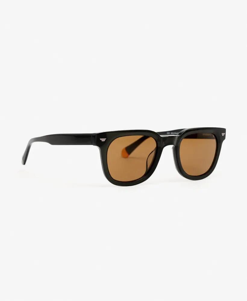 superdry Gafas de sol Retro Square — Montura negro brillante, lente marrón – 4/7