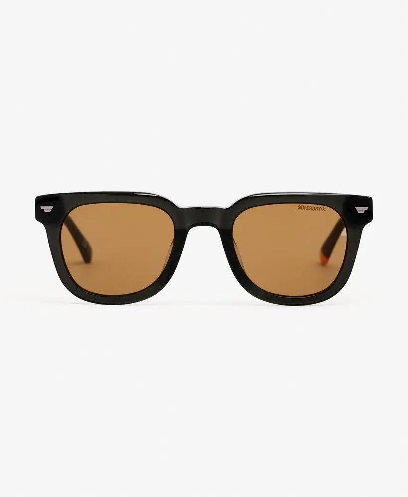 superdry Gafas de sol Retro Square — Montura negro brillante, lente marrón – 3/7