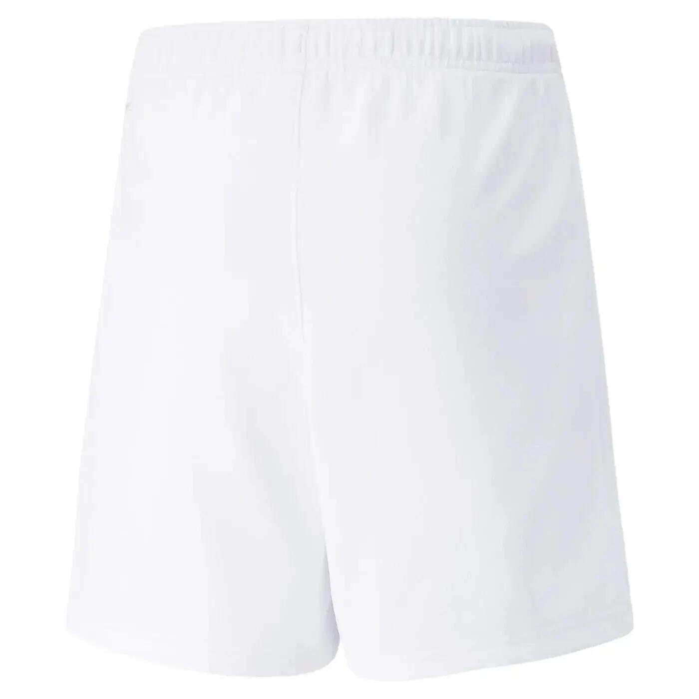 Short junior PUMA teamRISE blanc performance polyester 2/4