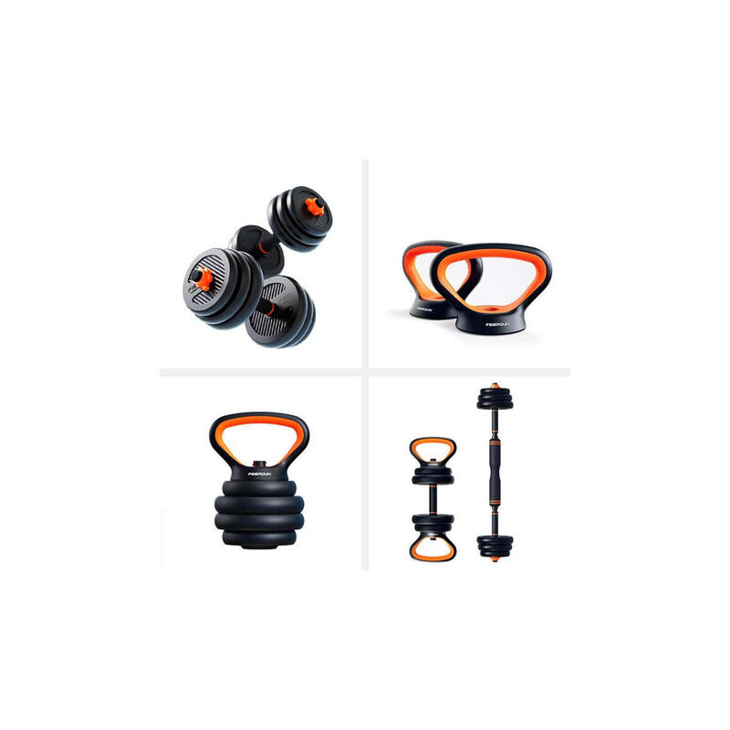 Conjunto de pesos Xiaomi 40Kg: halteres + Pesos + Kettlebell