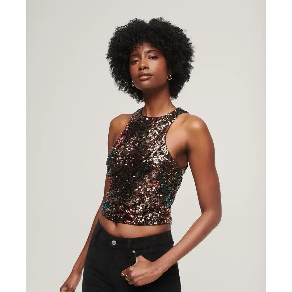 Mouwloze glitter hardlooptop 2/6