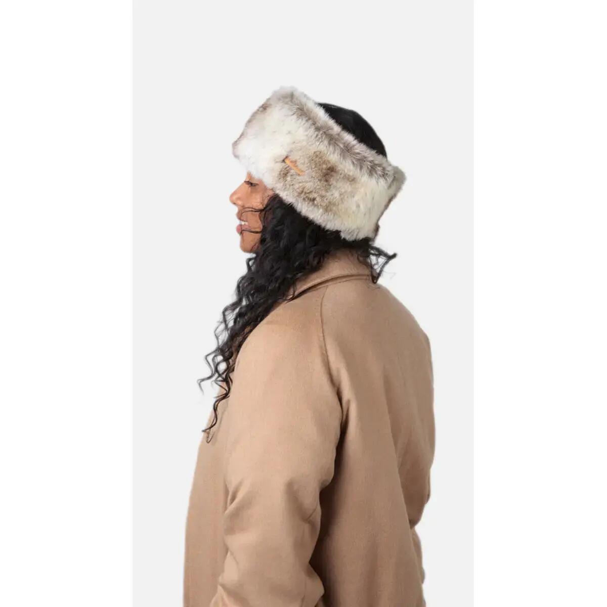 Bandeau Fur Headband Heather Brown Femme 3/4