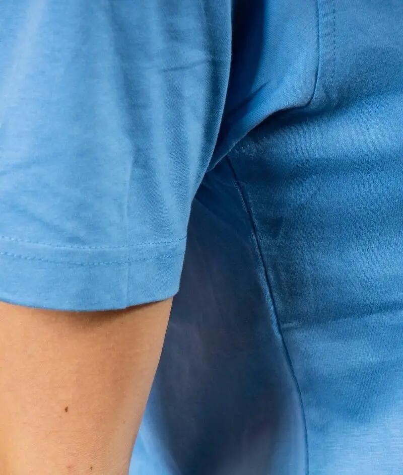 Givova Fresh Azul Claro Blue pamut póló 4/4