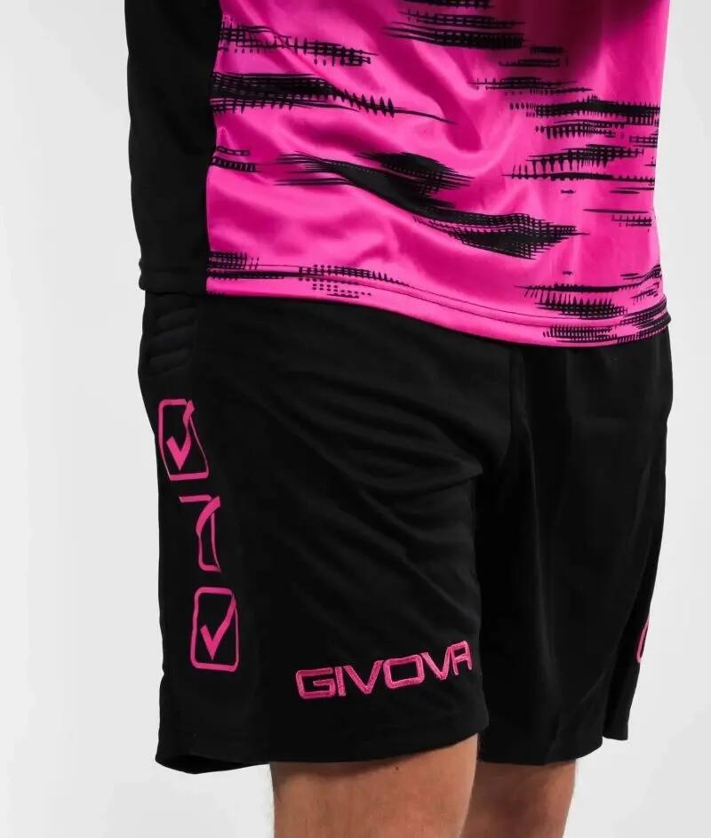Completo Portiere Givova Kit Fuxia-nero Rosa 4/4
