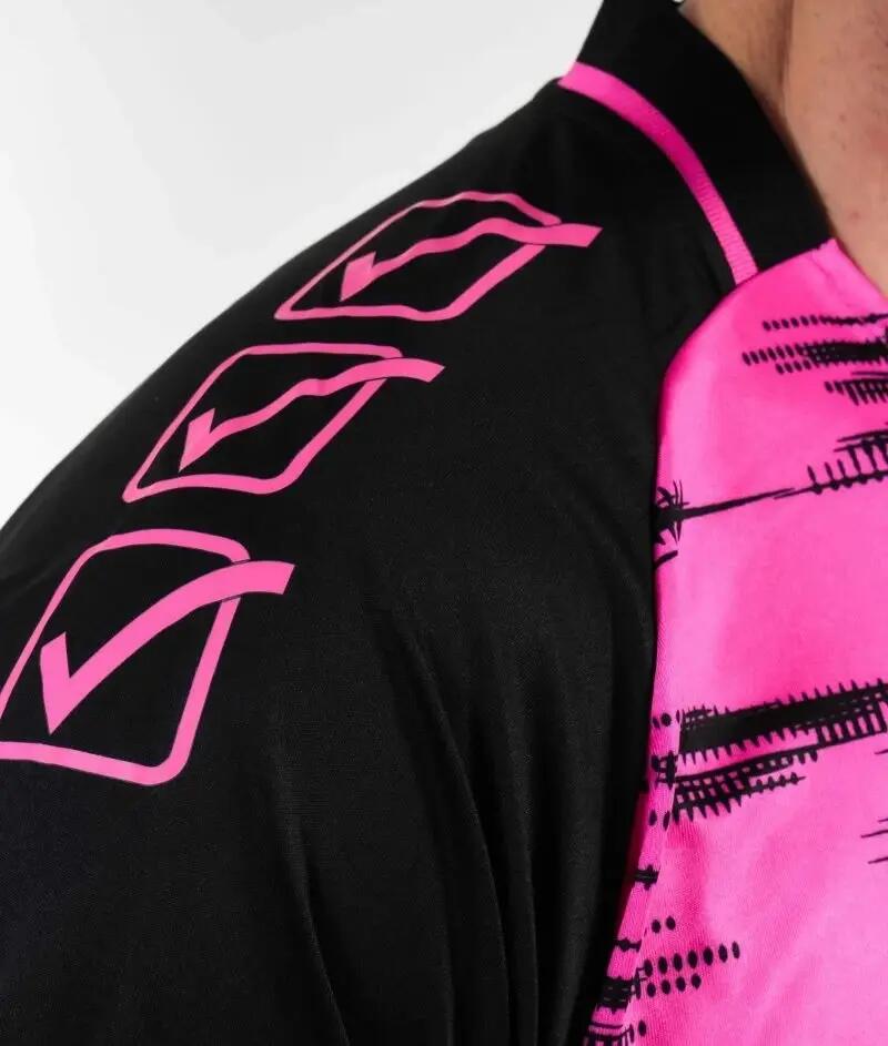 Completo Portiere Givova Kit Fuxia-nero Rosa 3/4