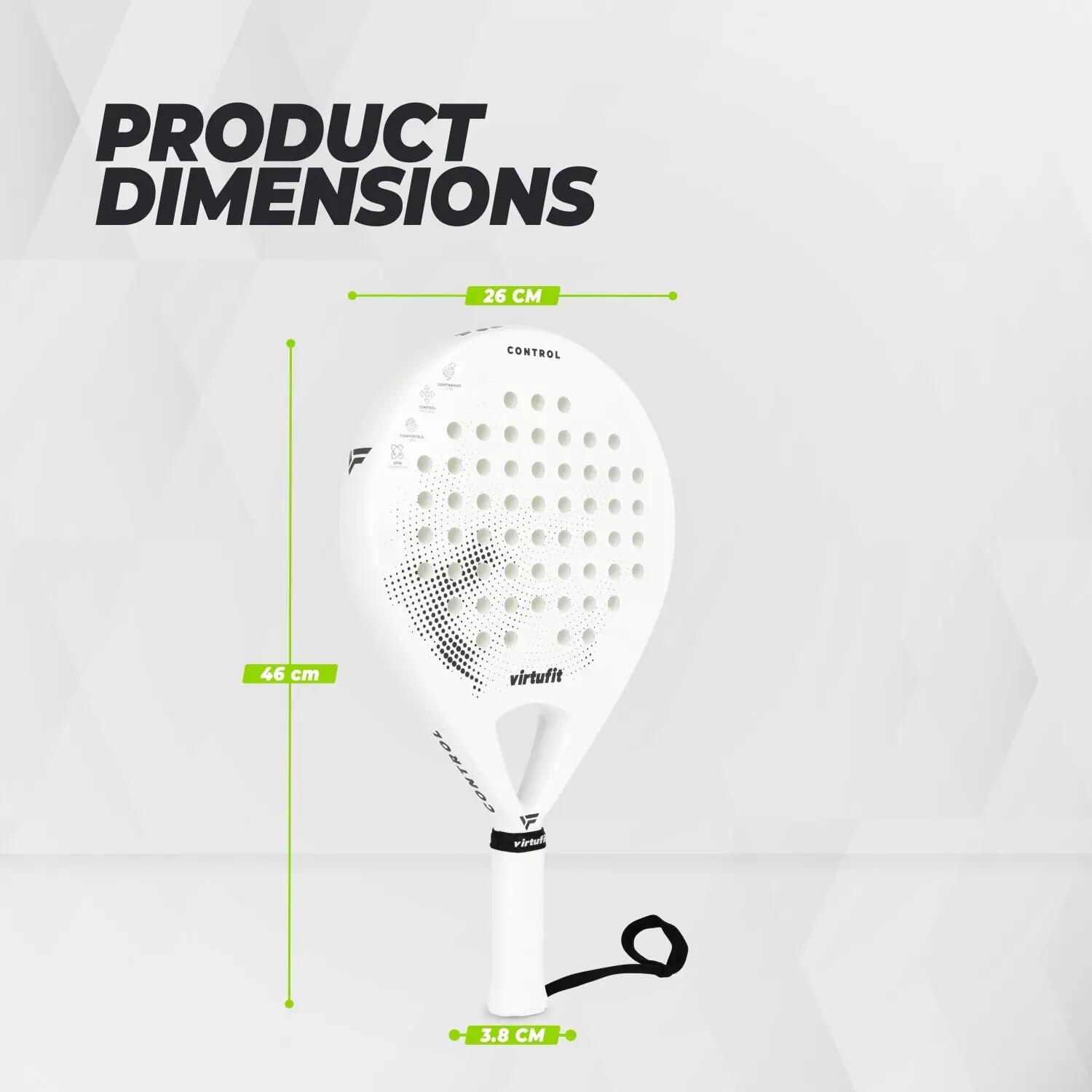 Raquete Padel Control - Branco/Preto 5/7