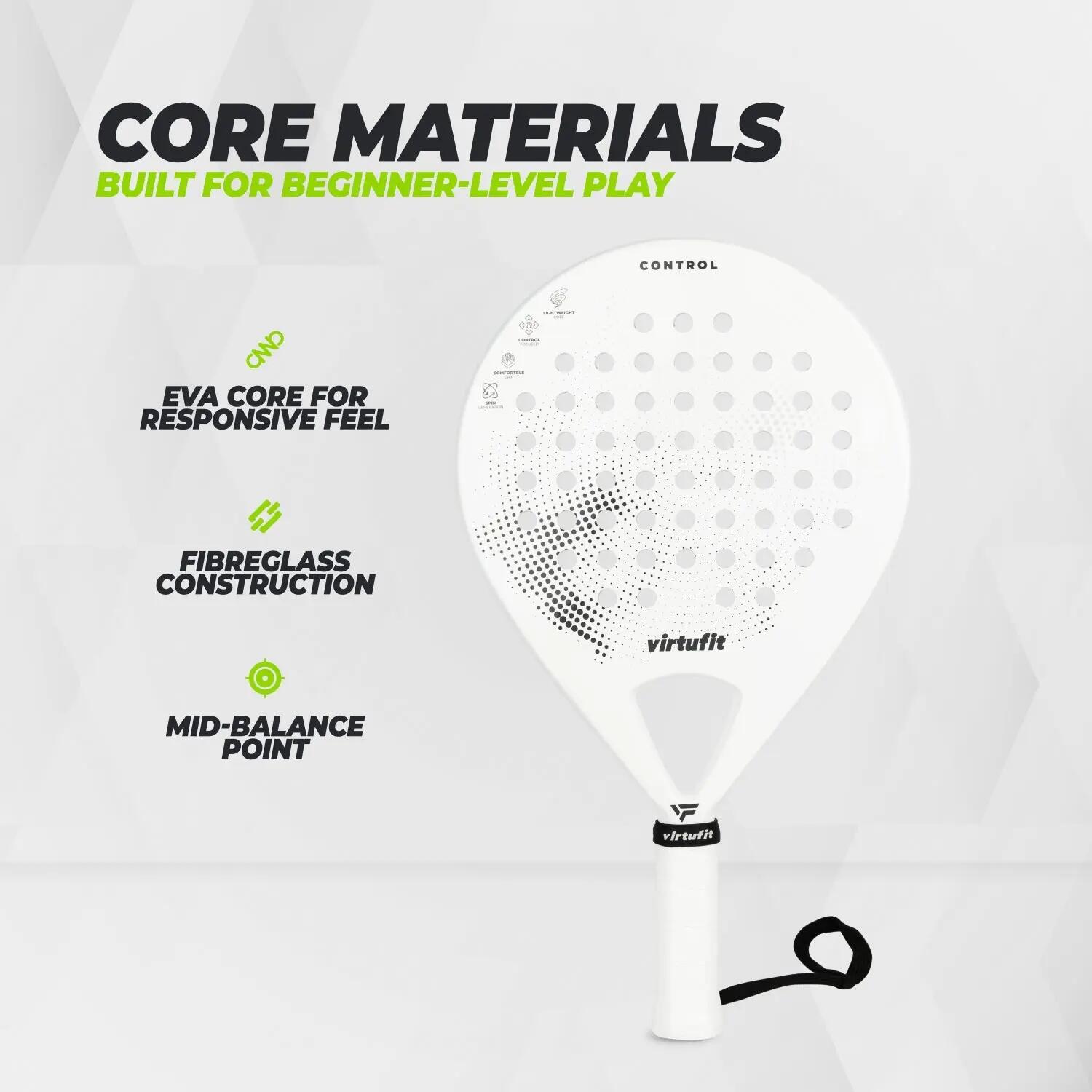 Raquete Padel Control - Branco/Preto 3/7