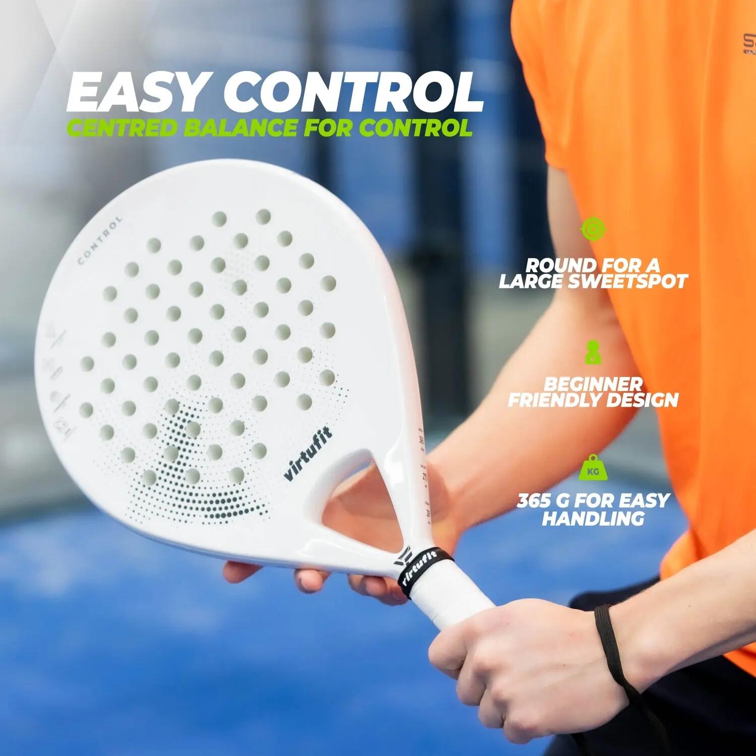 Raquete Padel Control - Branco/Preto 2/7