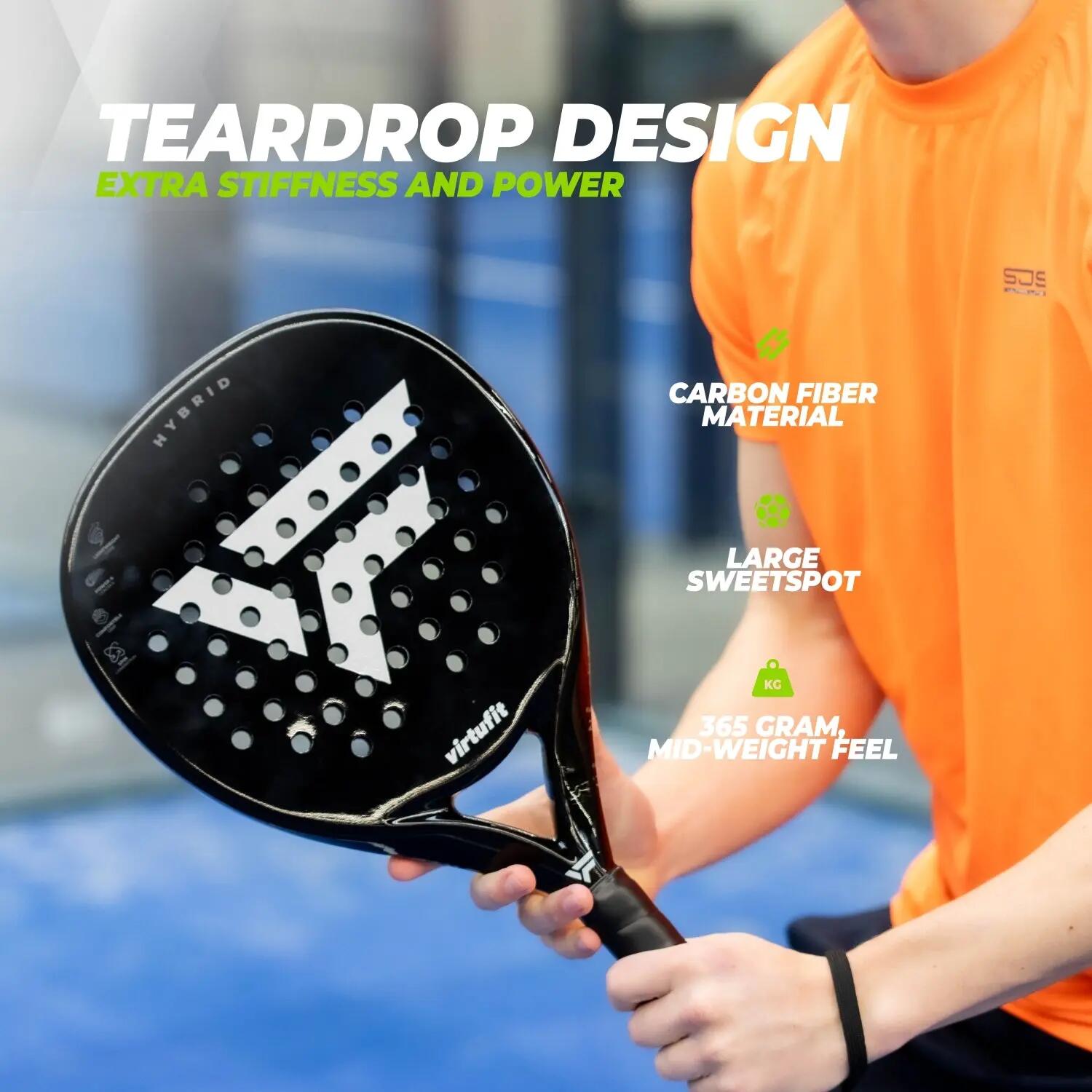 Padelschläger - Hybrid - Schwarz/Silber 2/8