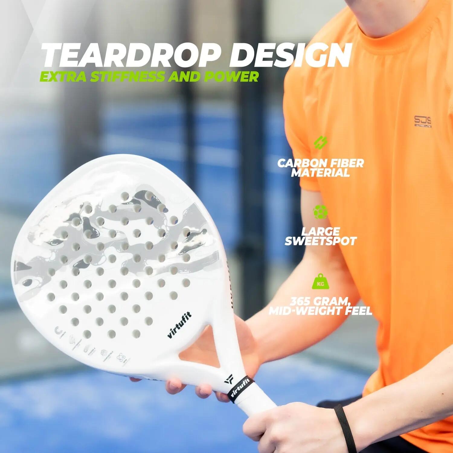 Hybrid Padel Racket - White/Grey 2/7