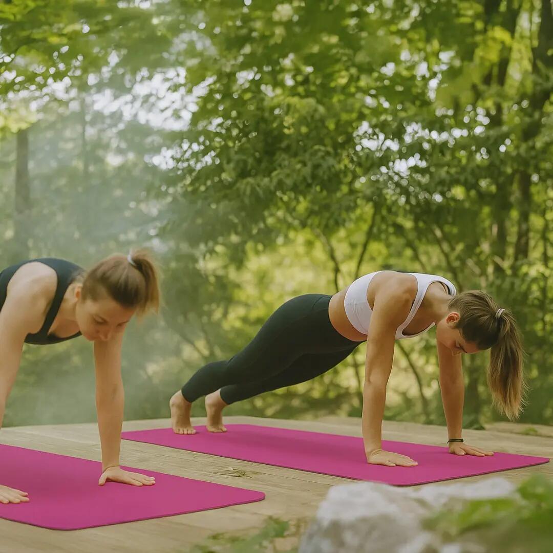 IVOL yoga mat met draagriem - Extra dik 10 mm - Roze 7/7