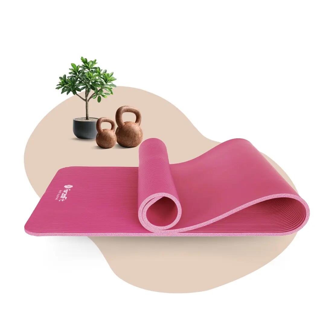 IVOL yoga mat met draagriem - Extra dik 10 mm - Roze 2/7