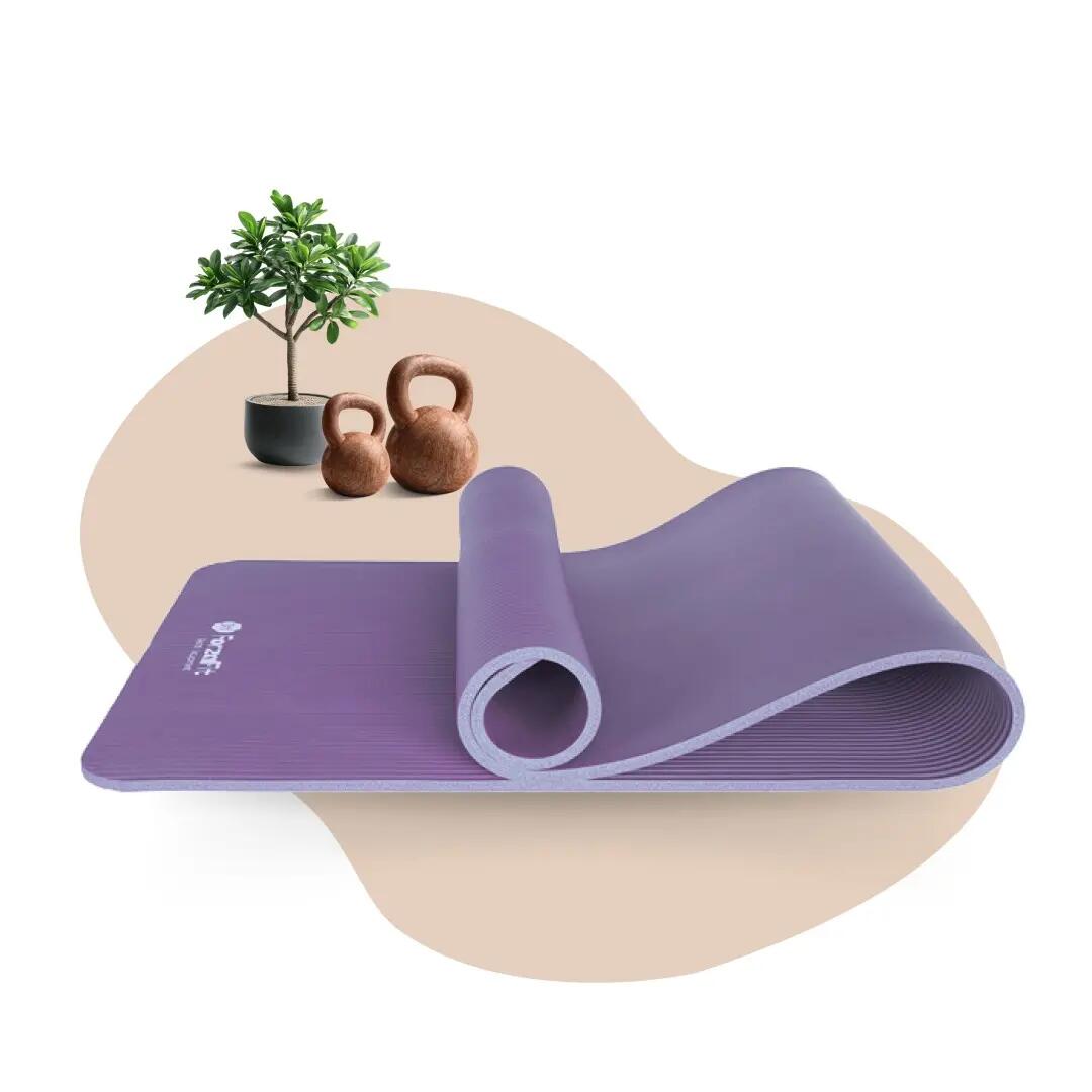 Tappetino yoga IVOL con tracolla - Spessore extra 10 mm - Viola 2/7