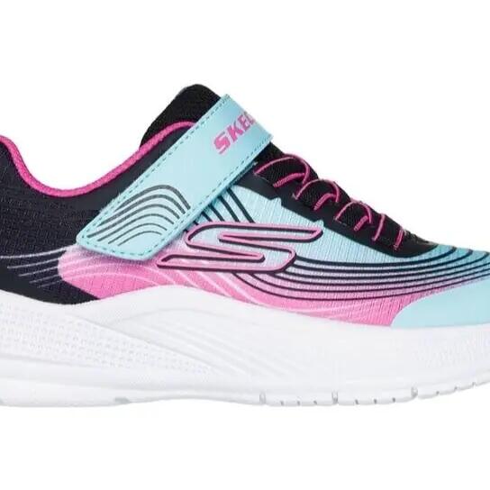 Skechers Microspec Advance girls' trainers multicolour Aqua/Pink