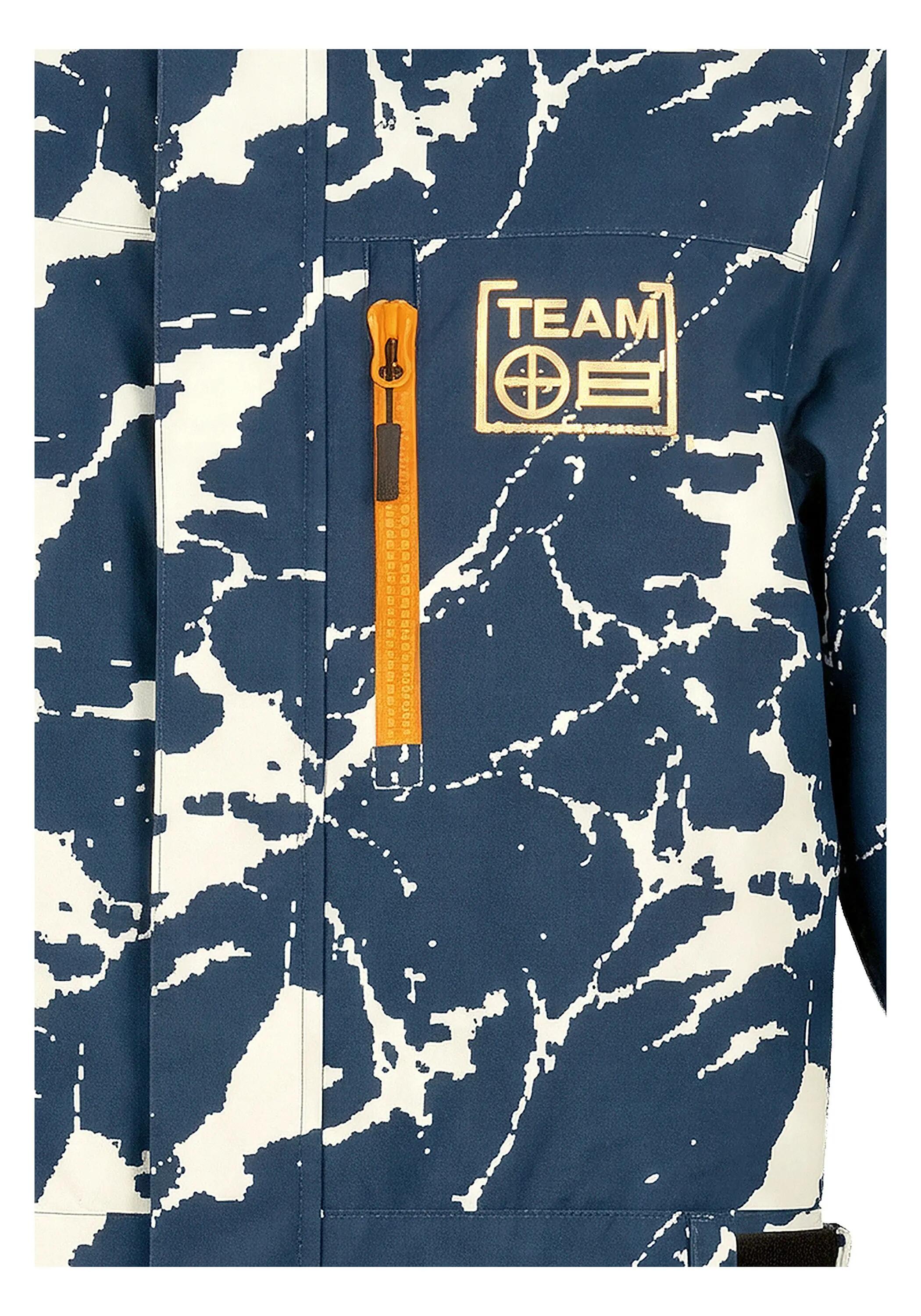 Skioverall mit verpixeltem Berglandschaft-Print 3/3