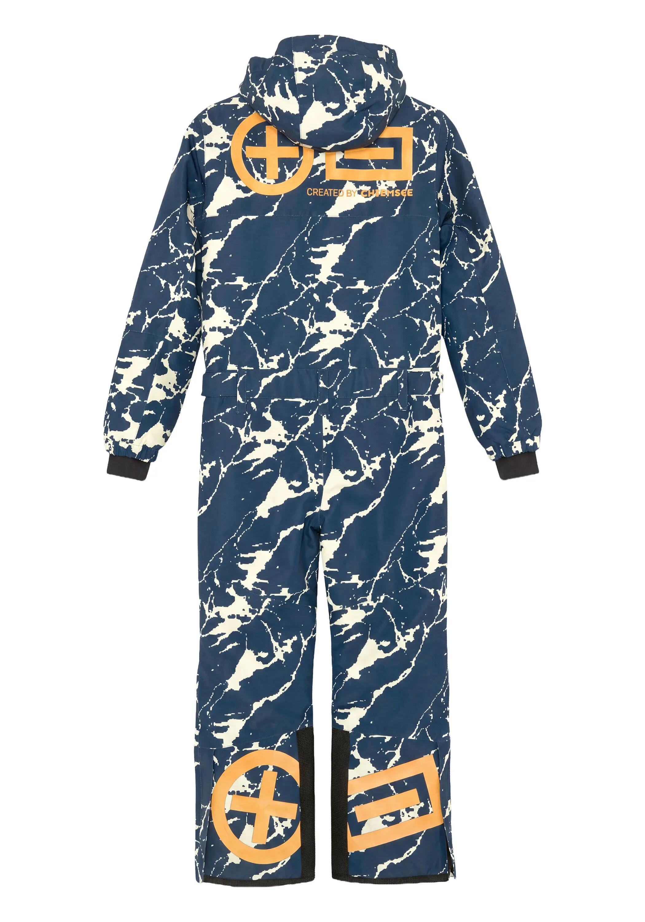 Skioverall mit verpixeltem Berglandschaft-Print 2/3