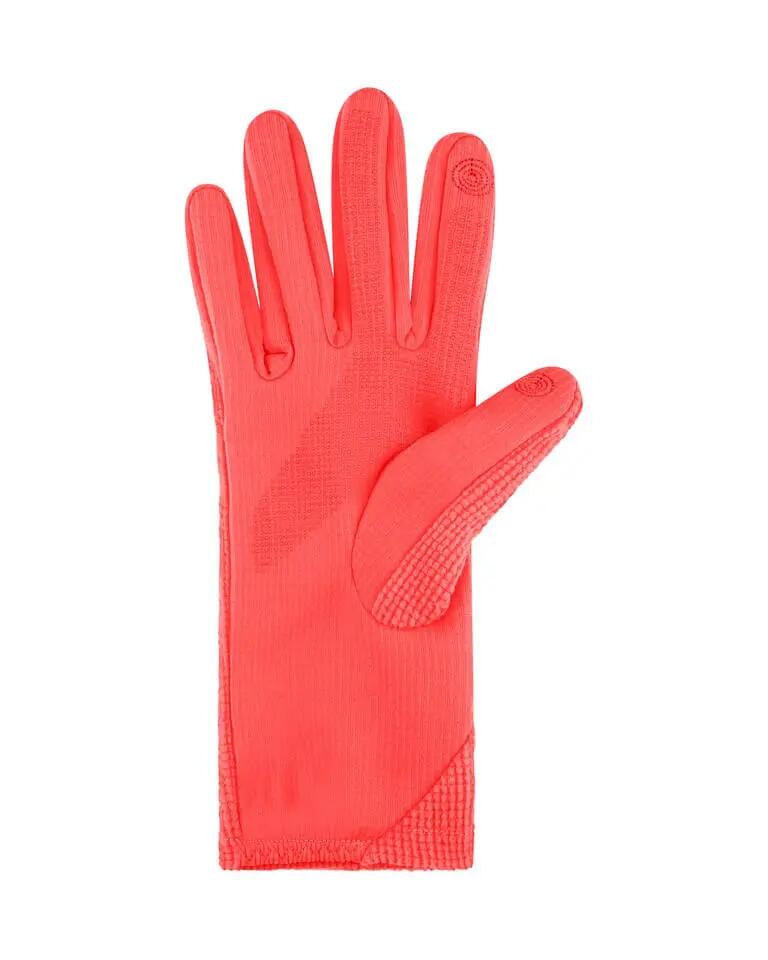 Mănuși alergare termice CEP Core Run Thermal Gloves 2.0 - coral neon | touchscr… 3/4