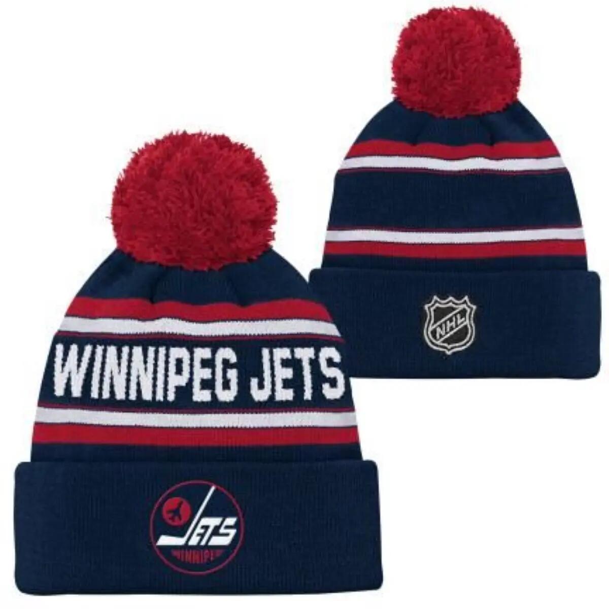 3RD Jersey Jacquard NHL Junior Cuff Pom căciulă de iarnă Winnipeg Jets