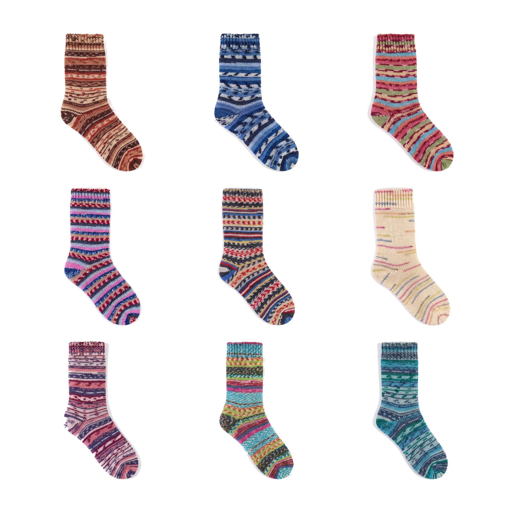 Damen Herren Winterwandern Wollsocken wie handgestrickt, 70 % Wolle, 2 Paar 6/6